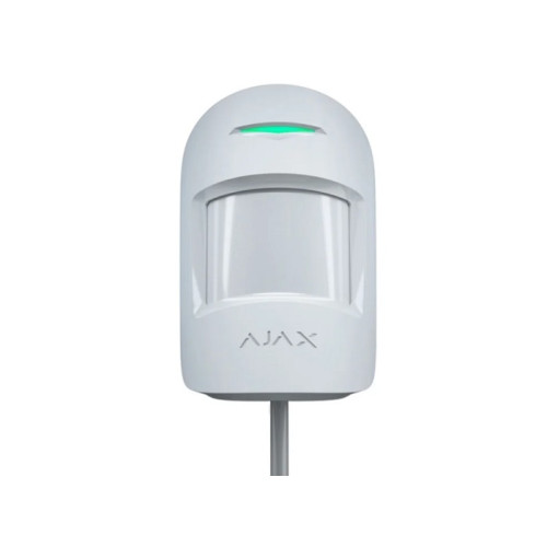 Detector PIR de mișcare cablat AJAX COMBIPROTECT FIBRA (WHT)