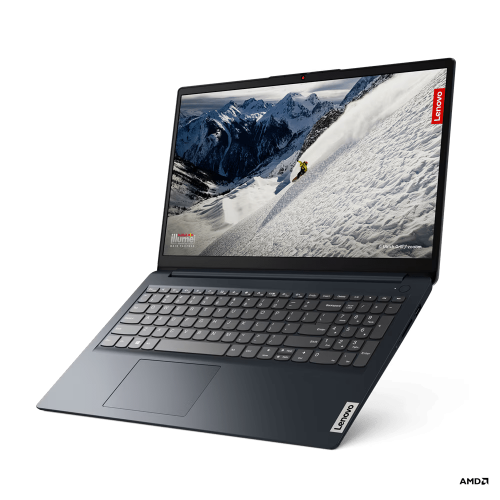 Laptop Lenovo IdeaPad 1 15ALC7 cu procesor AMD Ryzen   5 5500U pana la 4.0 GHz, 15.6", Full HD, IPS, 16GB DDR4, 512GB SSD, AMD Radeon   Graphics, No OS, Abyss Blue