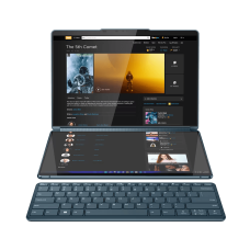 Laptop ultraportabil Lenovo Yoga Book 9 13IRU8 cu procesor Intel  Core   i7-1355U pana la 5.0 GHz, 2 x 13.3", 2.8K, OLED, Touch, 16GB, 1TB SSD, Intel  Iris  Xe Graphics, Windows 11 Pro, Tidal Teal, 3y on-site Premium Care