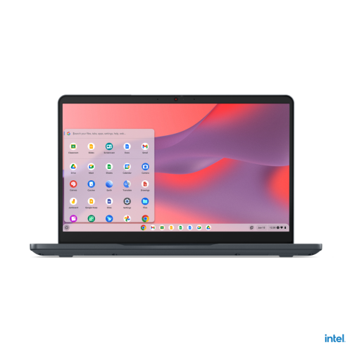 Laptop Lenovo 14e Chromebook Gen 3, 14" FHD (1920x1080) IPS 300nits Anti-glare, 100% sRGB, Touch, Intel  N100 (4C / 4T, 0.8 / 3.4GHz, 6MB), Video Integrated Intel  UHD Graphics, RAM 8GB Soldered LPDDR5-4800, SSD 64GB eMMC 5.1, Optical: no ODD, No car