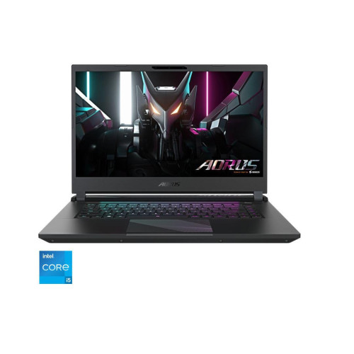 Gigabyte Notebook Aorus 15.6"9KF, Procesor: i5-12500H, 8GB RAM (1 x 8GB) , 512GB SSD ,VGA RTX4060 8G, WIN 11 HOME, 1 X RJ45, 1 X HDMI, 1 x Mini DP, 2X USB 3.2 Gen 2 Type-A ports, Rezolutie FHD 1980x1080, 144Hz.